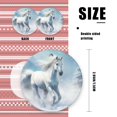 thumbnail image 2 of White Horse Running Through Snowy Winter Forest - Christmas Ornament Xmas Keepsake Ceramic Ornaments Holiday Decorations for Tree Christmas Gift Ideas 2.95in, 2 of 6