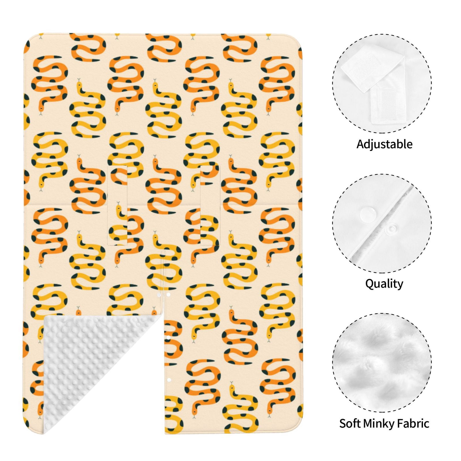 Naloa Hand Drawn Snake Baby Car Seat Cover, Breathable Baby Carrier Cover, Multiuse Baby Carrier Cover & Nursing Breastfeeding Cover