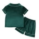 thumbnail image 5 of Odeerbi 1-8 Años Niños Niñas Pijama de Verano de Satén Con Solapa de Muesca Camisa de Manga Corta Pantalón Conjunto de Ropa de Dormir Suave, 5 of 9