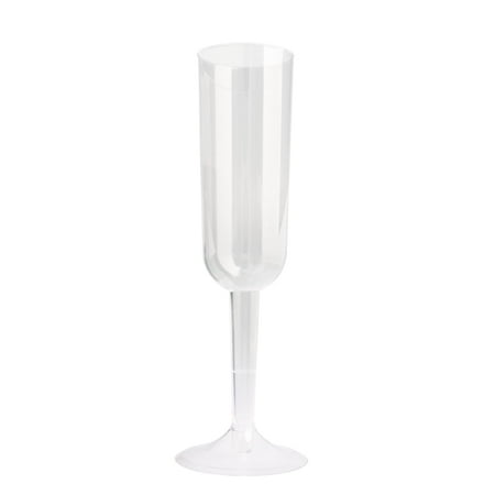 7oz Clear Plastic Champagne Flutes, 4ct