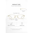 thumbnail image 4 of Slim Rectangular Metal Blue Light Blocking Glasses, Fashion Eyewear, 4 of 8