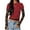 Red, variant on FJUCHAI Women Round neck T-Shirt Mesh splicing Long Sleeve Tees Summer Slim solid color Shirt