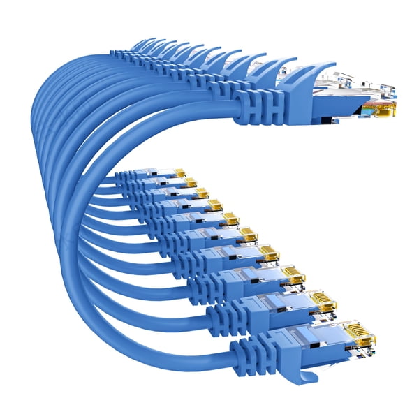 Cable Ethernet 10Gsupxsel Cat6 1.5 m Paquete de 10 Azul