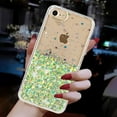 thumbnail image 6 of Luminous Case for iPhone 7 / iPhone 8 / iPhone SE 2022 & 2020, Glow in the Dark Fluorescent Glitter Case for Women Girls, Bling Sparkle Lightweight Slim Shockproof Protective Phone Cover, Green, 6 of 6