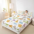 thumbnail image 4 of Feelyou Giraffe Lion Dino Full Size Sheets, Tiger Zebra Wildlife Kid Bed Sheets, 4pcs, 4 of 7