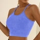 thumbnail image 3 of Sujetador deportivo acolchado de punto para mujer - Tirantes finos cruzados - Entrenamiento, yoga, gimnasio - Tallas S-L, 3 of 6