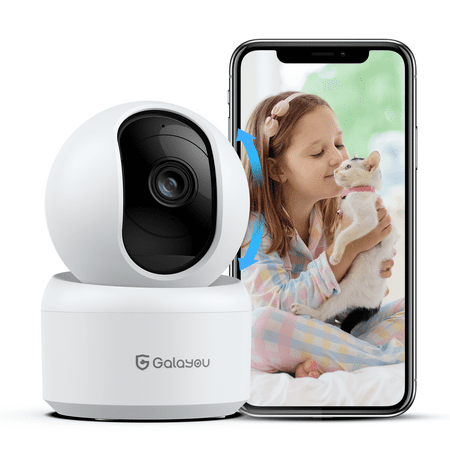 Galayou 2K Indoor Security Camera for Home with Wireless WiFi, Monitor for Baby/Nanny/Pet/Dog, 360° Motion Detection, Two Way Audio