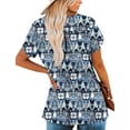 thumbnail image 4 of KISSMODA Womens Floral Tunic Top Short Sleeve Shirts Loose Fit Summer Tops, 4 of 4