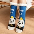 thumbnail image 2 of Womens Socks Christmas Winter Warm Fluffy Cute Long Socks Funny Xmas Gift Holiday Cozy Soft Merry Christmas Women's Socks Blue One Size, 2 of 4