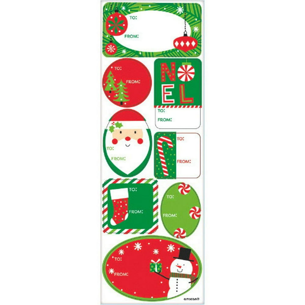 Christmas adhesive gift labels