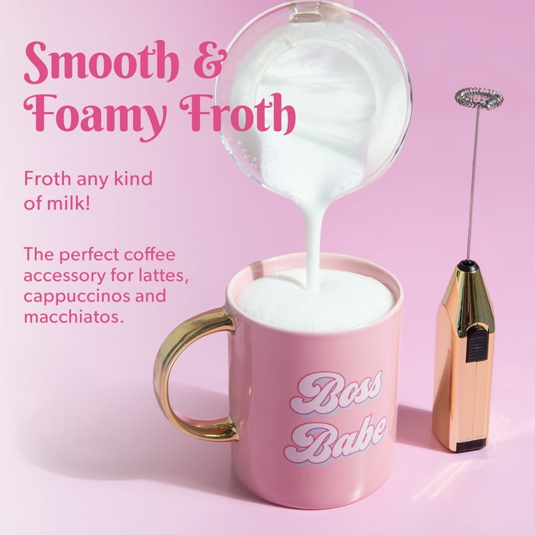 フォースカッタークリーム　2本セット Paris Hilton Handheld Milk Frother Set, 2-Pack, Includes Pink