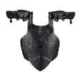 thumbnail image 3 of BELOVING Mens Medieval Chest Adjustable Strap Gothic Chest Guard Knight Costume Black, 3 of 10