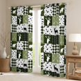 thumbnail image 2 of Homewish Wildlife Moose Elk Curtains Pack of 2 (42x84 Each), Woodland Animal Bear Curtains Blackout, Green Rustic Farmhouse Bedroom Curtains, Curtains and Drapes Room Decor, 2 of 5