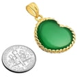 thumbnail image 2 of 18K Gold Over Brass Natural Green Onyx Pendant Jewelry PM-1742 TGP1009_B, 2 of 6