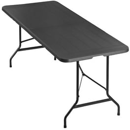Feet Folding Table, Heavy Duty Plastic Dining Table with Handle