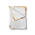 thumbnail image 2 of Fall Soft Flannel Fleece Throw Blanket, Autumn Image Canadian Maple Leaves Botanical Foliage Nature Warm to Cold Effects, Cozy Plush for Indoor and Outdoor Use, 50" x 70", Yellow Orange, by Ambesonne, 2 of 6
