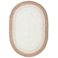 thumbnail image 2 of SAFAVIEH Braided Nazca Geometric Reversible Area Rug, Beige/Ivory, 6' x 9' Oval, 2 of 11