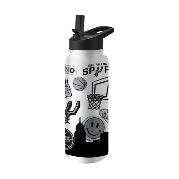 Logo Brands 727-S34QB-63 34 oz San Antonio Spurs Native Quencher Bottle