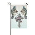 thumbnail image 1 of BSDHOME Hand Drawn Sparrow with Cross Decor Garden Flag 12x18 inches, 1 of 1