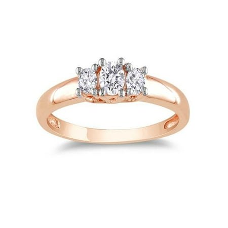 Attractive Three Stone Affordable Three Stone Engagement Ring 1 Carat Diamond on
