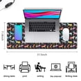 thumbnail image 5 of Long Mouse Pads for Desk,Black Colorful Horse Pattern Desk Mats on Top Of Desks, Desk Mouse Pad Extra Large with 3mm Non-Slip Base and Stitched Edge for Gaming,Office,Work,Home 31.5"x11.8", 5 of 6