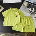 thumbnail image 2 of Toddler Boy Summer Outfit Short Sleeve T-shirt Top Elastic Waist Shorts Set 2Pcs,Adjustable Waist 6-12 Months 12-24 Months 2t 3t 4t 5t 6t 7t 8t 9t Children 3-4 Years, 2 of 6