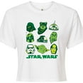 thumbnail image 3 of Star Wars - St. Patrick's Day Green Grid - Juniors Cropped Graphic T-Shirt, 3 of 5