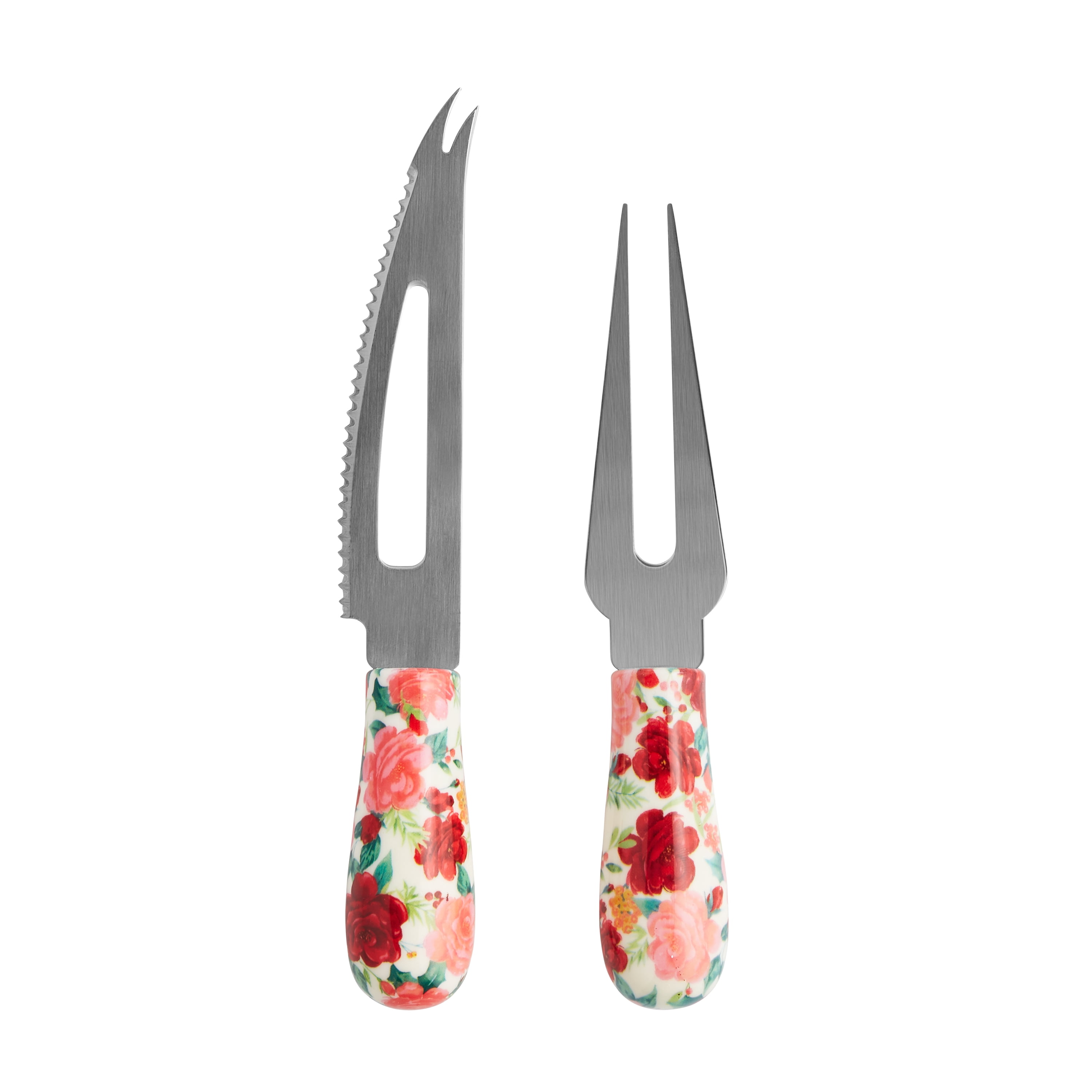 The Pioneer Woman 4-Piece Cheerful Rose Cheese Knife Set
