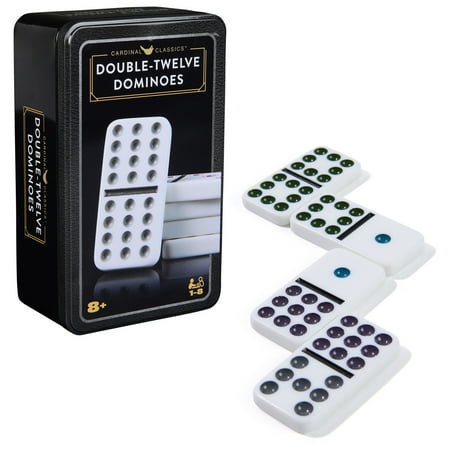 Spin Master Games, Cardinal Classics, Double Twelve Dominoes Set in Storage Tin, Ages 8 and up