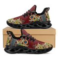 thumbnail image 1 of Zapatillas de deporte de malla con estampado floral de libélula para mujer, zapatos planos cómodos para adolescentes, color negro, 1 of 6