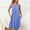 Blue, variant on Fnooota Nightgowns for Women, Sleeveless Pleated Stripe Soft Summer Sleepwear Blue Size S-2XL