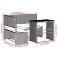 thumbnail image 4 of vidaXL Canapé de Jardin avec Table et Coussins en Forme de L Noir Poly Rotin, 4 of 5