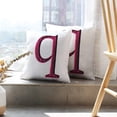 thumbnail image 6 of LALILO Throw Pillow Covers Pop Art Ink Grunge Vivid Pink Small Letter Cushion Cover 18" x 18", 2 Pack, 6 of 6