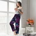 thumbnail image 4 of Uemuo Purple Butterfly Pattern Women's Wide Leg Palazzo Lounge Pants with Pockets Light Weight Loose Comfy Casual Pajama Pants-XX-Large, 4 of 9