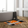 thumbnail image 2 of Burnt Orange Bath Mat Mid Century Modern Geometric Abstract Black White Square Circle Rectangles Splicing Contemporary Retro Minimalist Lines Decor Bathroom Rugs, 2 of 2