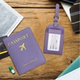 thumbnail image 1 of Funda para Pasaporte PU Unisex para Viaje (Etiqueta de Equipaje Porta Pasaporte Morado Taro), 1 of 7
