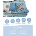 thumbnail image 6 of Baby Blankets Fleece Plush Throw Fuzzy Lightweight Super Soft Microfiber Flannel Blankets for Toddler and Kids Seashells on Wooden Planks Lighthouse, Sailing Boats and Marine Items 30"x40", 6 of 6
