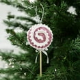 thumbnail image 6 of Btomtd Christmas Tree Ornaments with Lollipop Pendants and Foam Balls, Sequin Striped Holiday Hanging Decorations, Festive Tree Pendant, Xmas Decor, Pink, 6 of 6