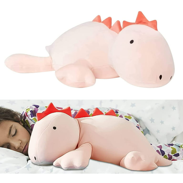  NUQUNDOY Weighted Dinosaur 24 3.5 lbs Stuffed Animals Toy,  Pink Dinosaur Weighted Pillow,Cute Dinosaur Pillows, Super Soft,Kids,  Adults, (Pink) : Toys & Games