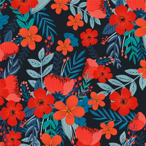 Cecilie Flowers Pattern Premium Roll Gift Wrap Wrapping Paper