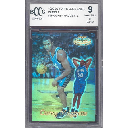 - 1999-00 topps gold label #98 COREY MAGGETTE rookie BGS BCCG 9