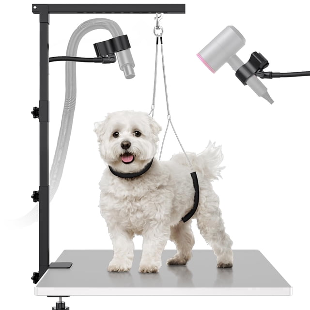 Brazo de peluquería canina con soporte para secador de pelo ajustable de 94 cm