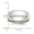 thumbnail image 2 of 925 Sterling Silver Polished Beveled Edge 7mm Bevel Edge Size 12 Band Ring Ring for Women and Men, 2 of 2