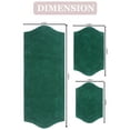 thumbnail image 3 of Home Weavers Waterford Collection 100% Cotton Non-Slip Bathroom Rug Set Machine Washable Bathroom Rug-17"x24", Bath Rug- 21"x34", Runner- 22"x60", Bottle Green Color 3 Piece Bath Rug set, 3 of 8