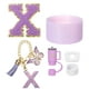 thumbnail image 1 of Juego de accesorios para taza Uxcell para vaso con asa, que incluye cubierta de silicona para popote, bota, tapón a prueba de derrames, encanto de asa, etiqueta de iniciales letra X, 1 of 7