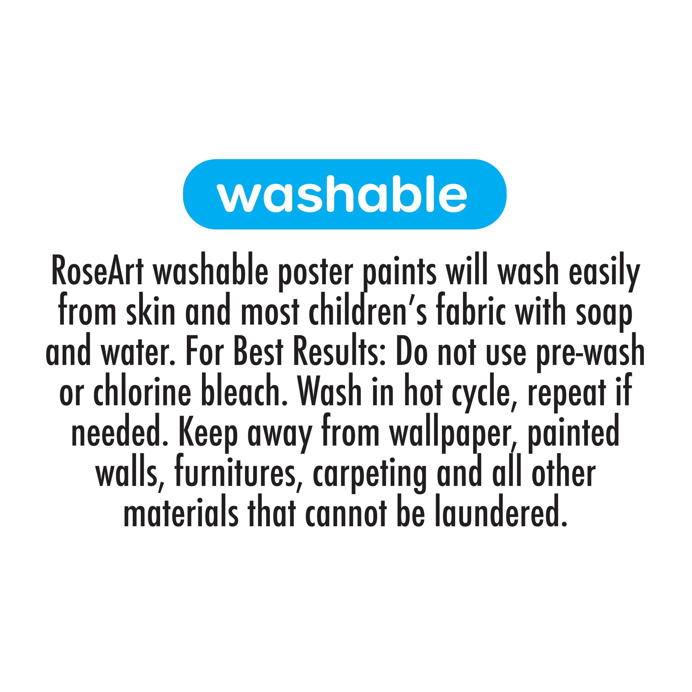 (4 pack) RoseArt Washable Tandem Paint, 12 Vibrant Colors