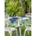 thumbnail image 3 of Outdoor Tablecloth with Umbrella Hole for Patio/Picnic/Party/Camping, Palm Leaves Waterproof Table Cloth Round Cover Washable, Watercolor Tropical Monstera Leaf Botanical Summer (Dia 54"), 3 of 8
