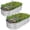 Silver, variant on INNO STAGE Galvanized Metal Raised Garden Bed Kit Outdoor Planter Box with Safety Edging 2 Pack 4x2x1FT