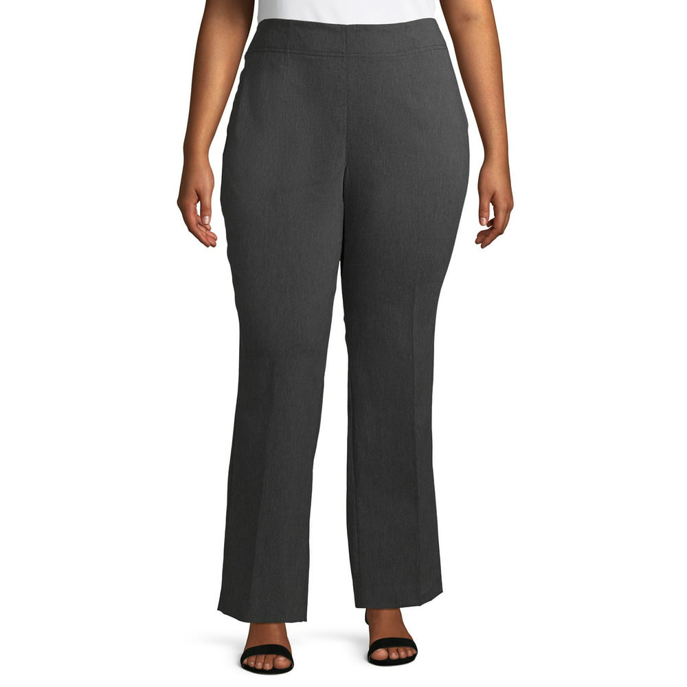 Terra & Sky - Terra & Sky Women's Plus Size Pull on Bootcut Pants ...