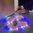 thumbnail image 2 of LED Light Up Slippers for Women and Men, Cartoon Couple Slippers with Durable Sole, Non- Indoor Outdoor Home Slides, 2 of 4